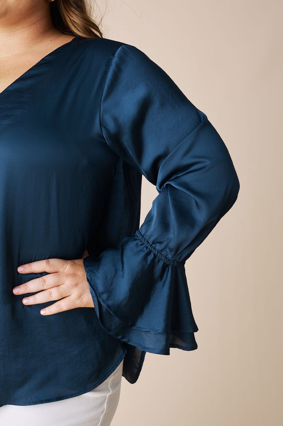 Lola Long Sleeve Top Navy