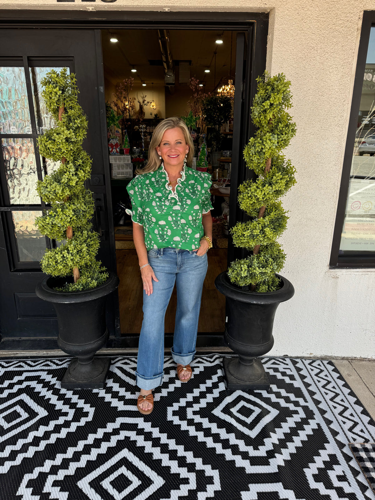 Ofelia Top - Green Mix