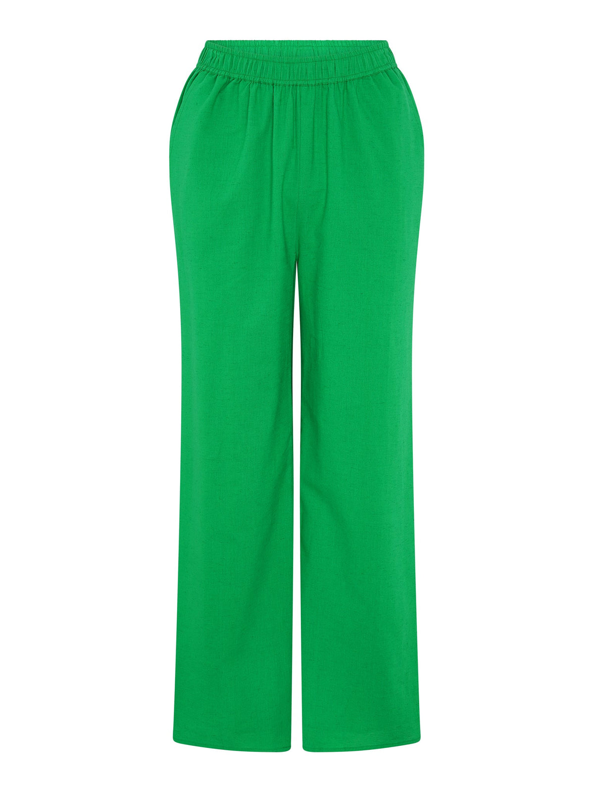 Ramela Elasticated Waist Linen Trouser in Green