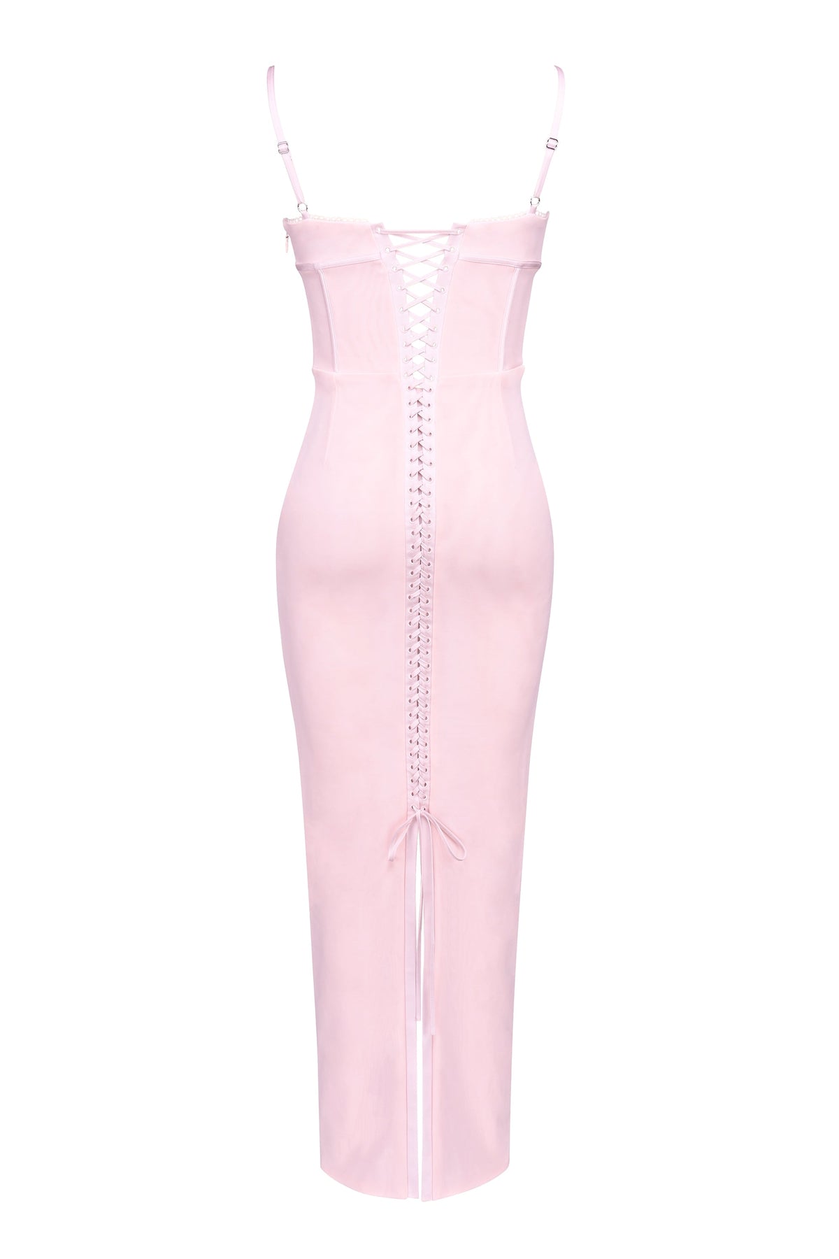 pink mesh bodycon maxi dress