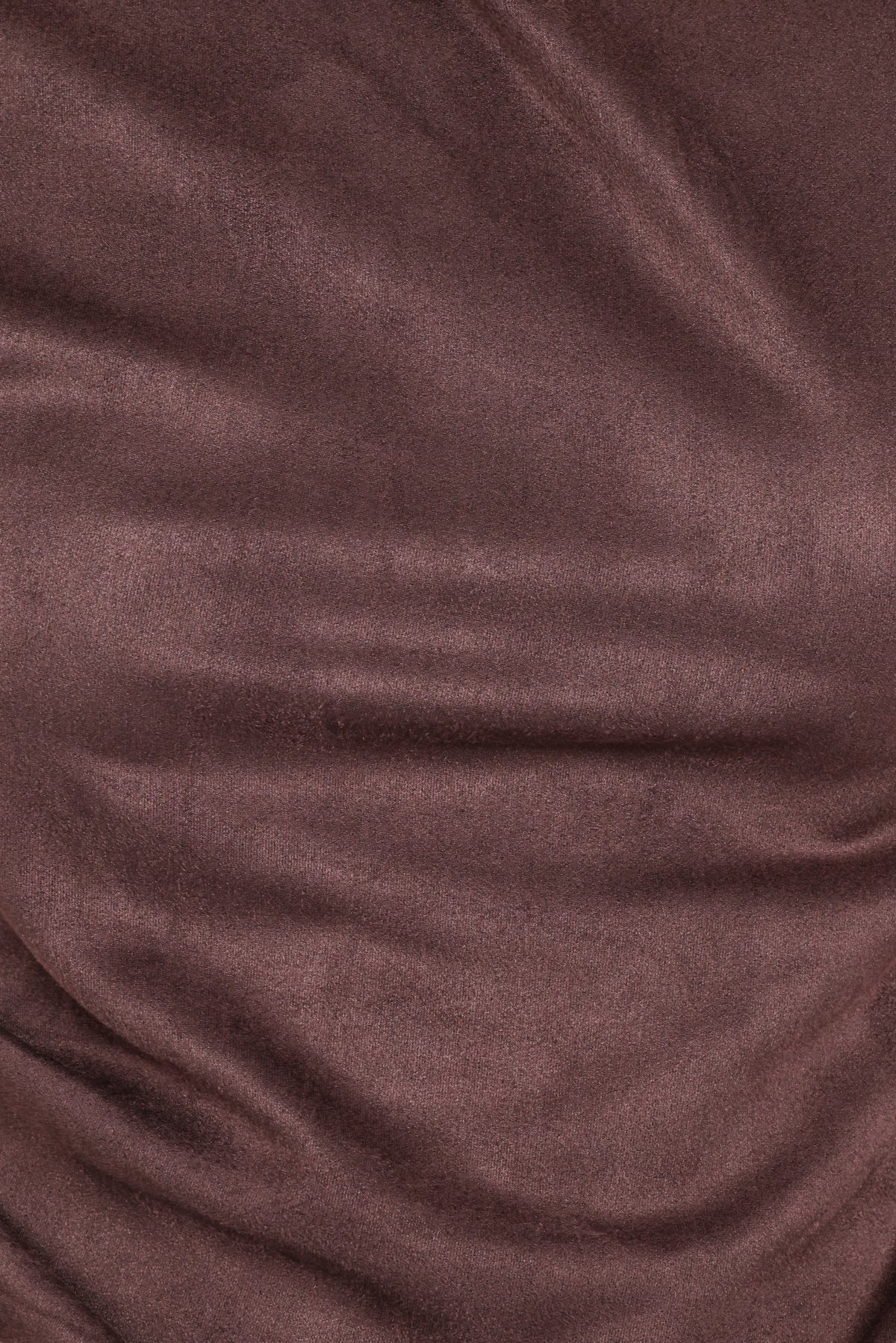 Vaila Faux Suede Off Shoulder Top - Chocolate