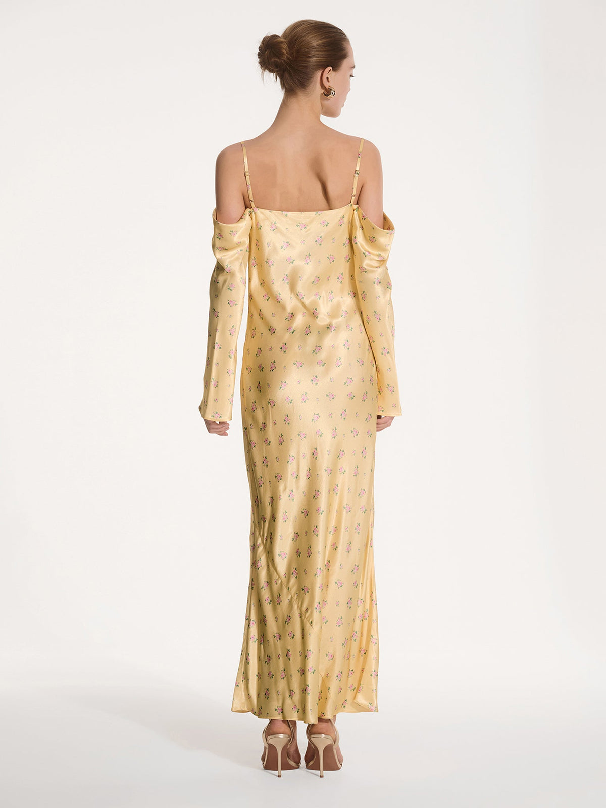 Munique Floral Dress in Vintage Yellow
