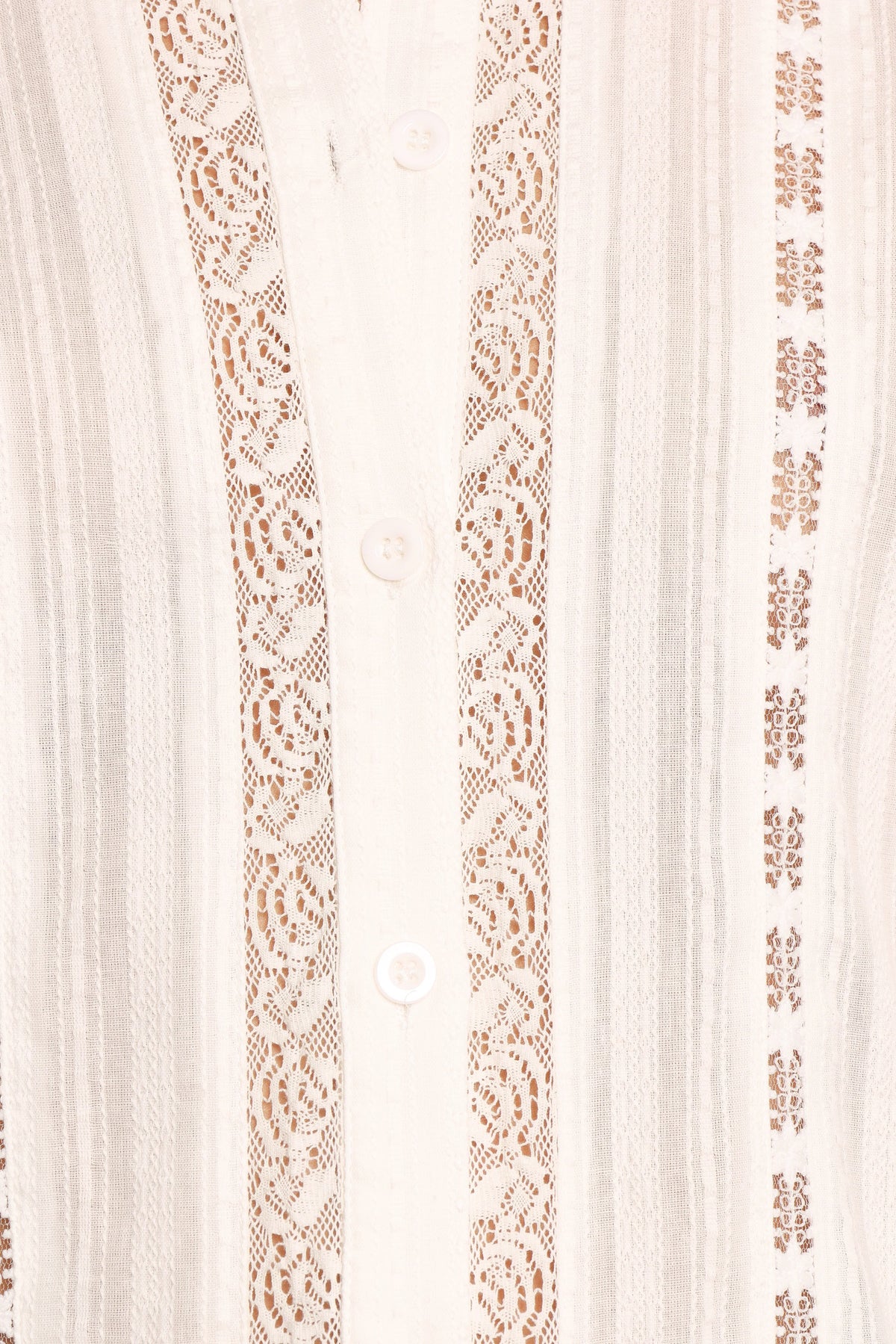 Nea Lace Detail Top - White