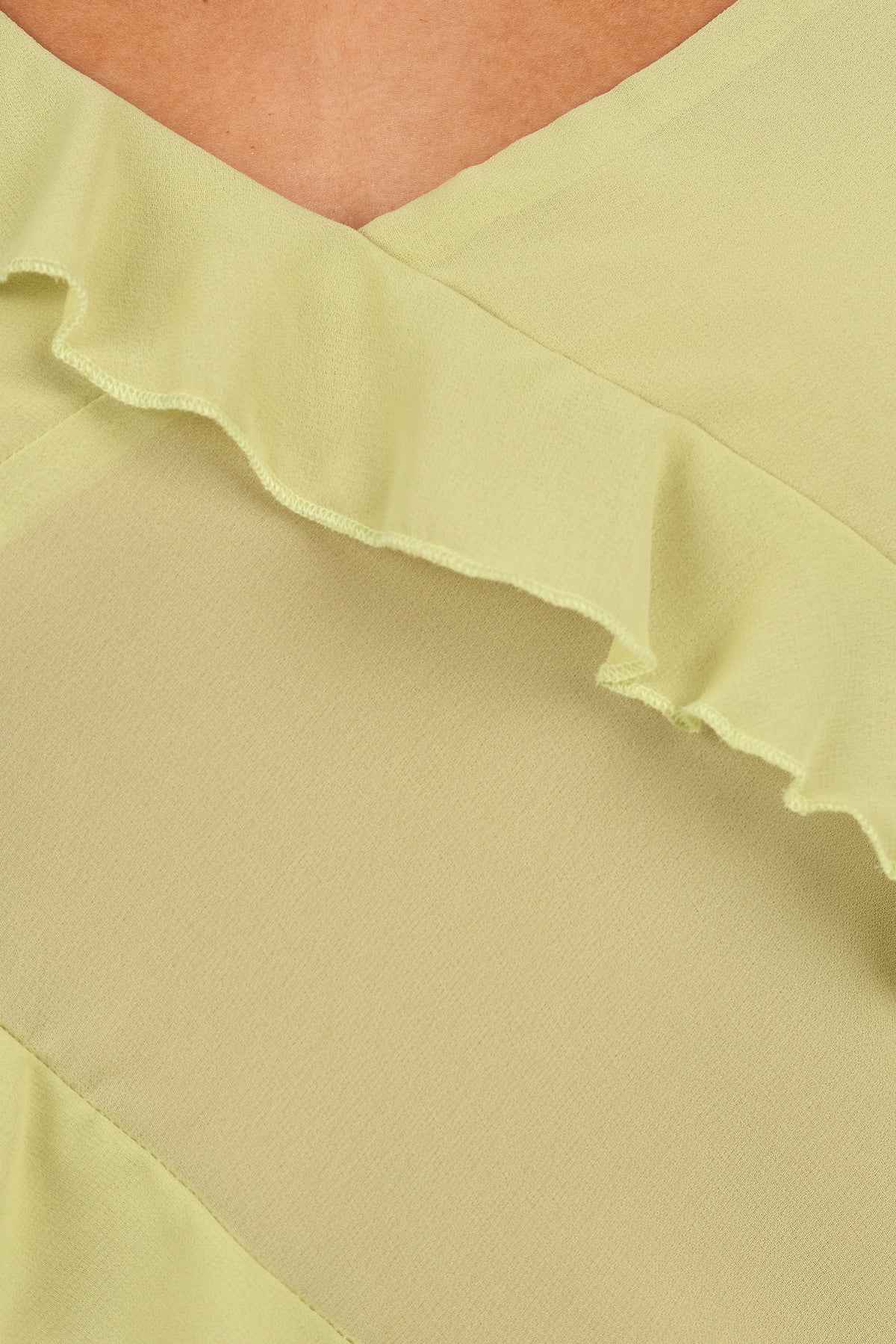 Gabrielle Ruffle Top - Meadow Green