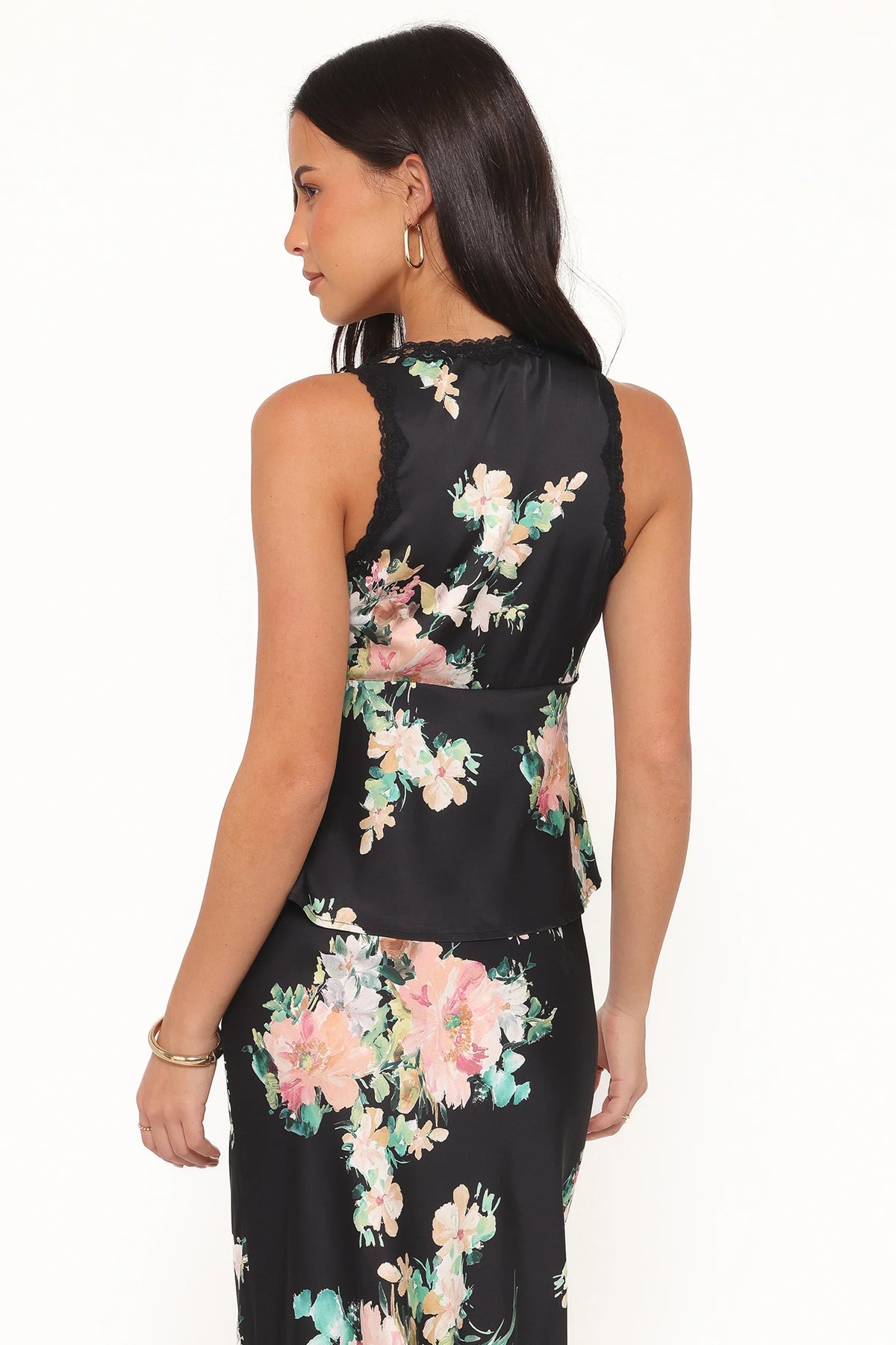 Kelso Top - Black Floral
