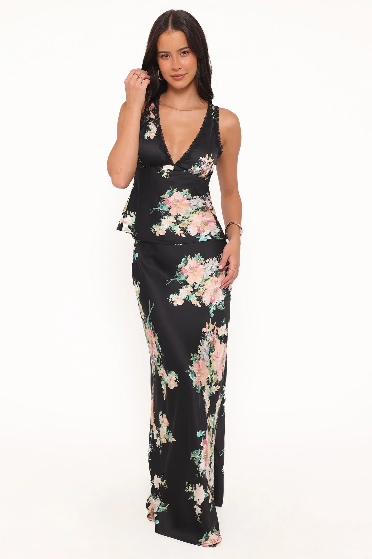 Kelso Top - Black Floral