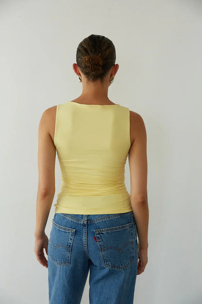 Rylee Ruched Boat Neck Top