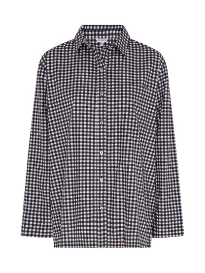Nala Check Tie Back Shirt in Mono