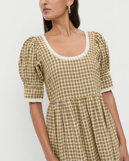 Gillian Puff-Sleeve Dress