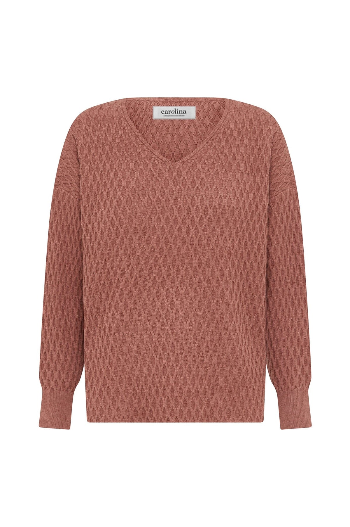 Kayla V-Neck Jumper Blush