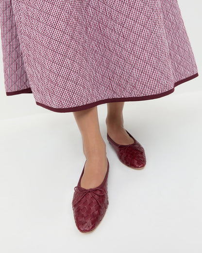 Landry Wine Woven Ballet Flat
