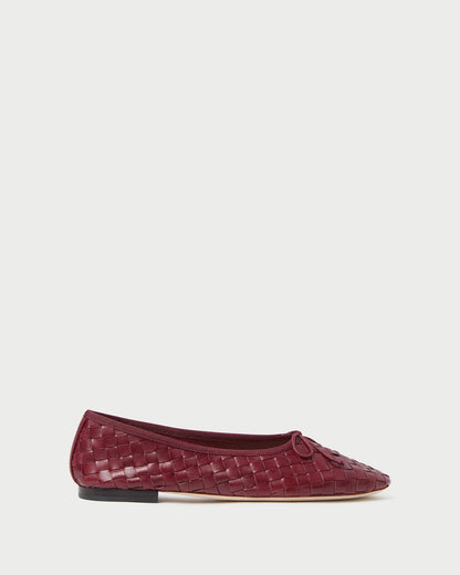 Landry Wine Woven Ballet Flat