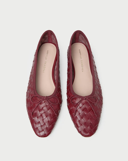 Landry Wine Woven Ballet Flat