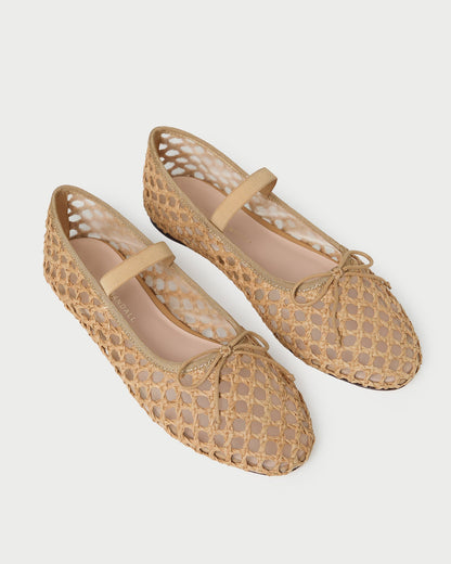 Leonie Brown Crochet Ballet Flat