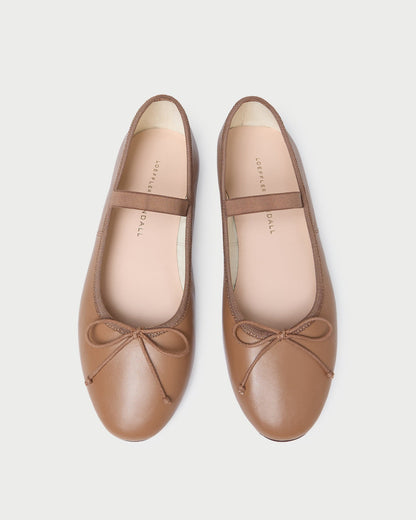 Leonie Safari Leather Ballet Flat