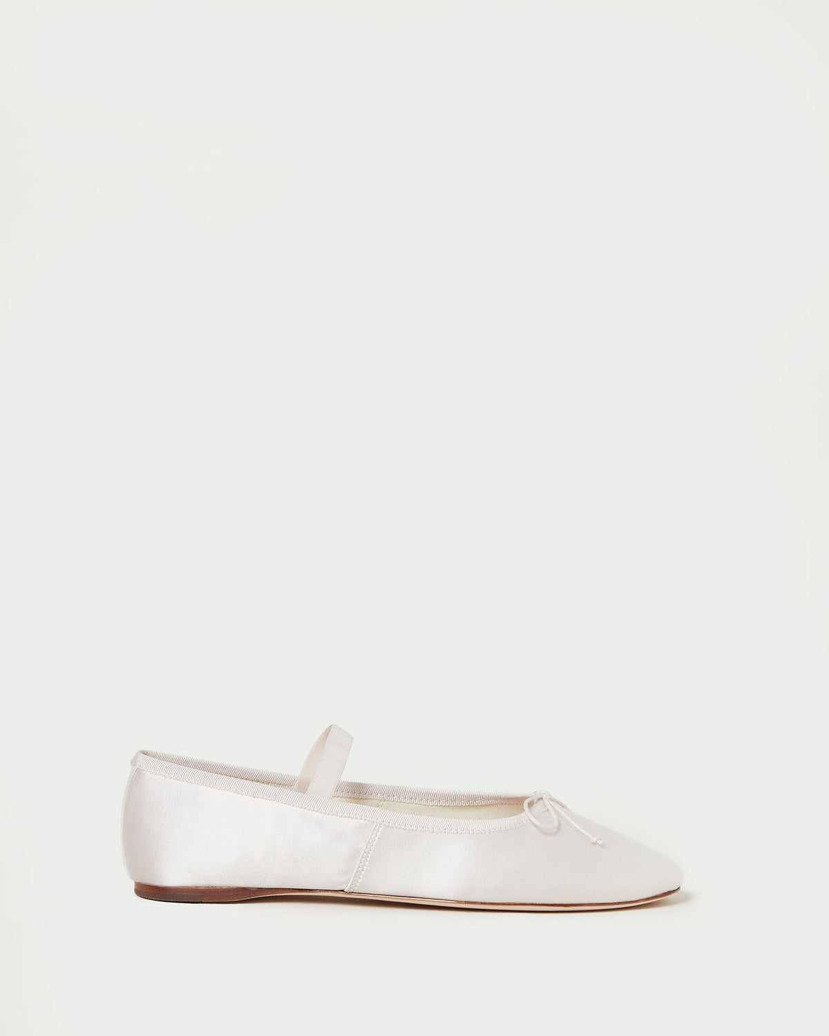 Leonie Cream Satin Ballet Flat