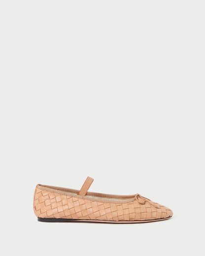 Leonie Honey Woven Ballet Flat
