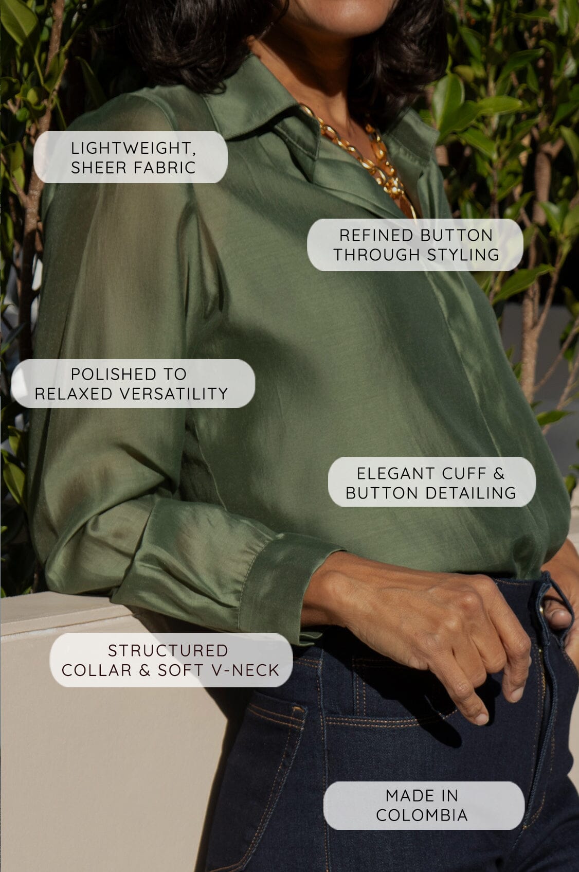 Maribelle Sheer Long Sleeve Top in Ivory