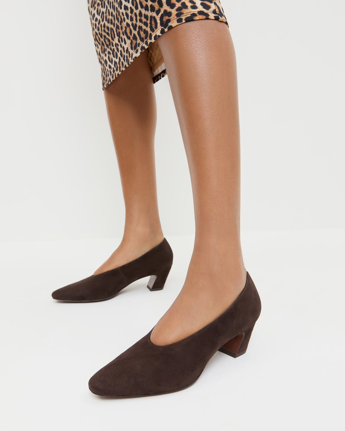 Neive Brown Suede Low Pump