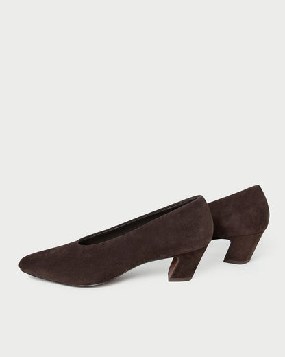 Neive Brown Suede Low Pump
