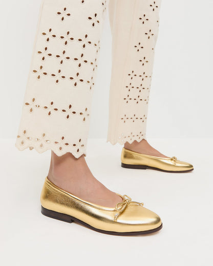 Noelle Champagne Ballet Flat