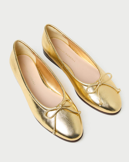 Noelle Champagne Ballet Flat