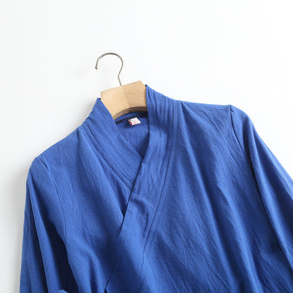 Xiang Shan 香山 Fragrant Hills Unisex Pure Cotton Cross Collar Top
