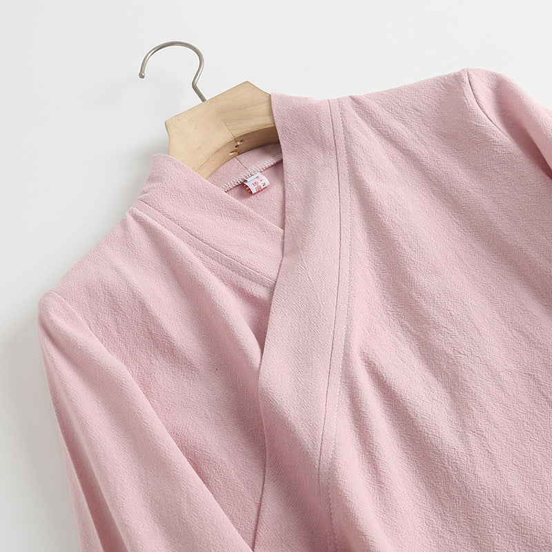 Luo Ying 落英 Falling Petals Song & Ming Pure Cotton Jiaoling Changshan Long Top