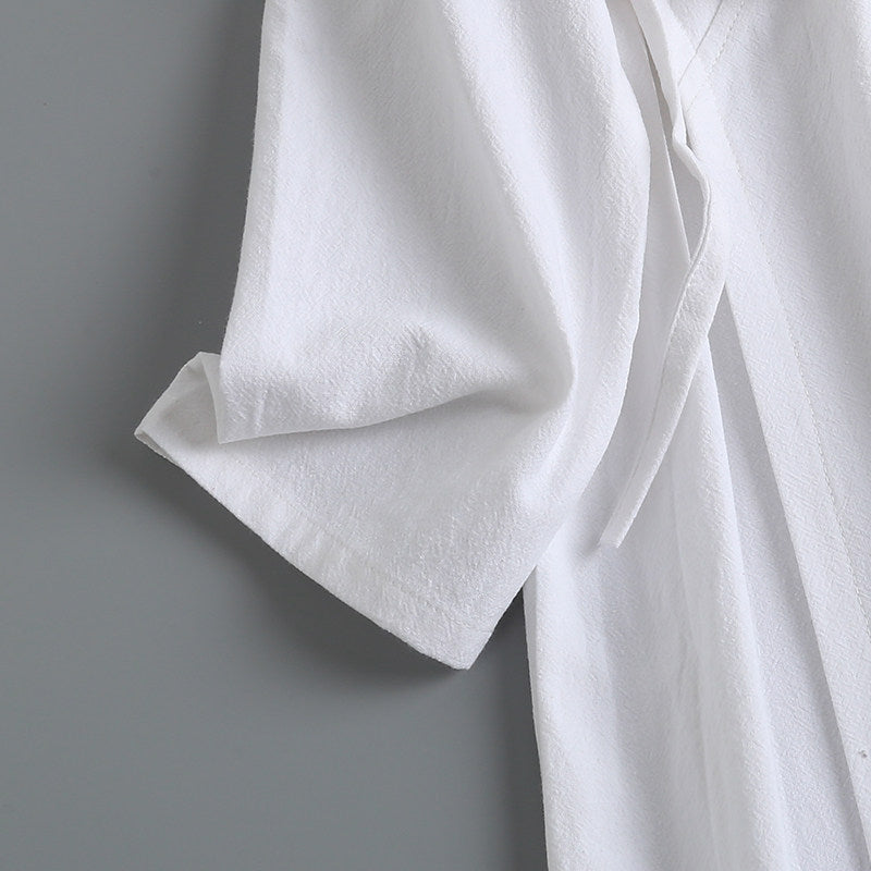 Luo Ying 落英 Falling Petals Song & Ming Pure Cotton Jiaoling Changshan Long Top