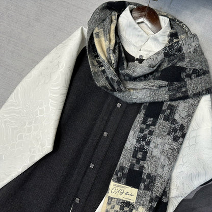 Long Lin 龙鳞 Dragon Scales Ming Dynasty Men's & Unisex Liling Duijin Ao Standing Collar Winter Top
