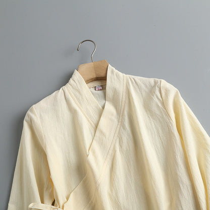 Xiang Shan 香山 Fragrant Hills Unisex Pure Cotton Cross Collar Top