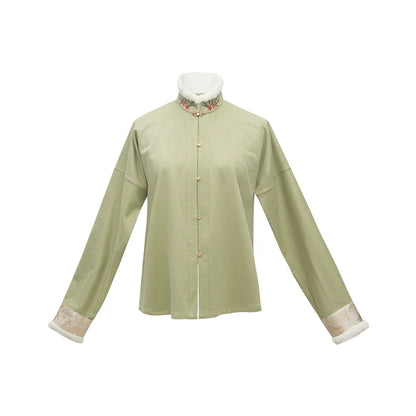 Tihong Haitang 剔红海棠 Picking Red Begonias Ming Dynasty Round Collar Jacket & Mamian Winter Set
