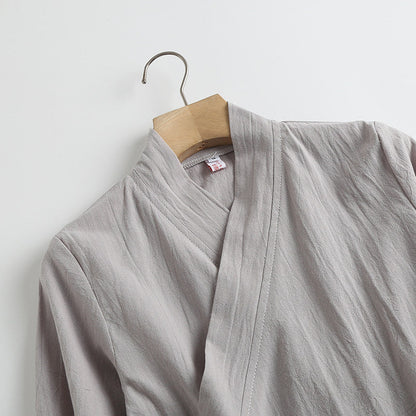 Xiang Shan 香山 Fragrant Hills Unisex Pure Cotton Cross Collar Top