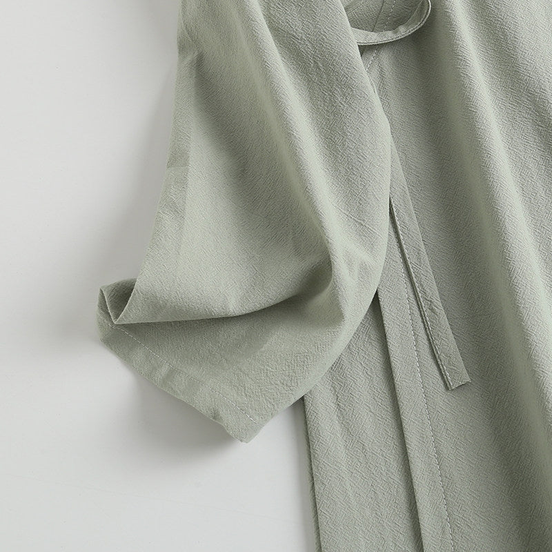 Luo Ying 落英 Falling Petals Song & Ming Pure Cotton Jiaoling Changshan Long Top