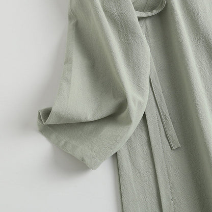 Luo Ying 落英 Falling Petals Song & Ming Pure Cotton Jiaoling Changshan Long Top
