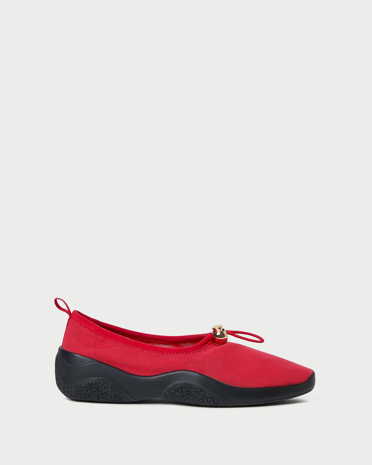 Raina Red Mesh Flat