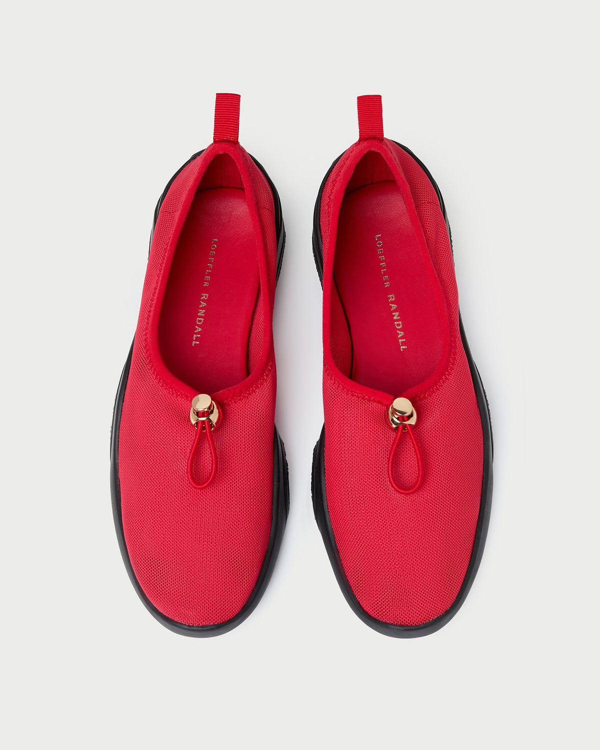 Raina Red Mesh Flat