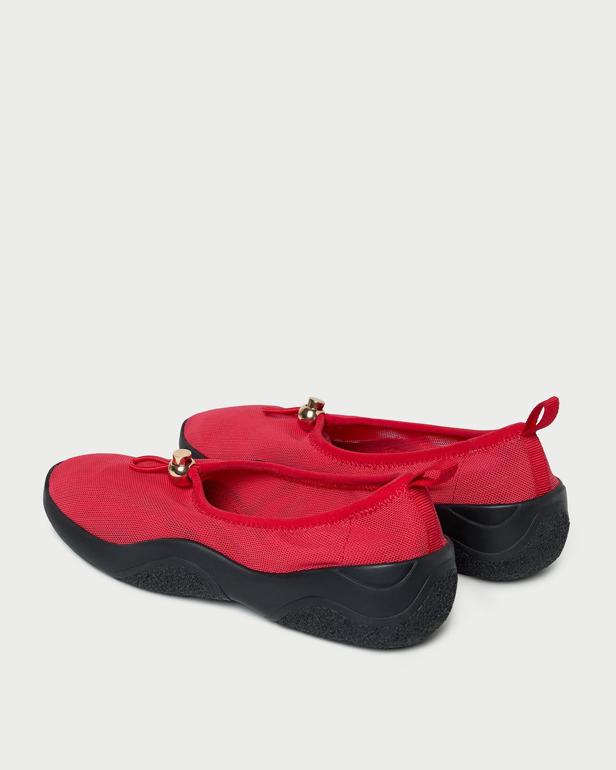 Raina Red Mesh Flat
