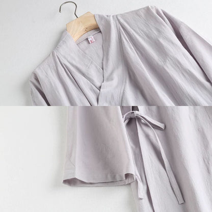 Xiang Shan 香山 Fragrant Hills Unisex Pure Cotton Cross Collar Top