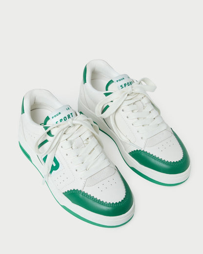 Topspin Cream/Green Court Sneaker