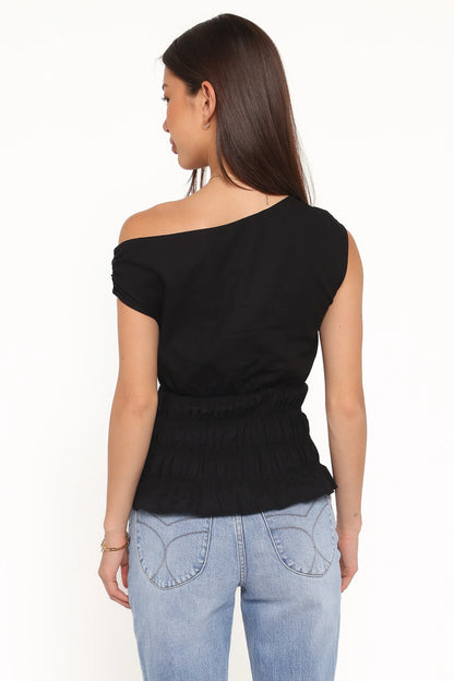 Lia Off Shoulder Top - Black
