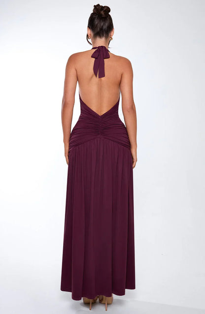 Melania Maxi Dress - Cherry Lacquer