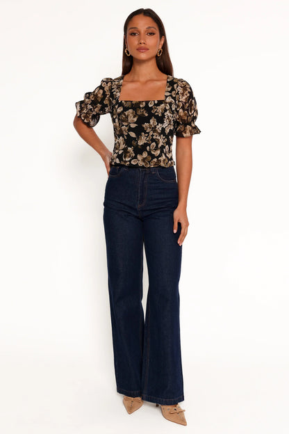Lucie Top - Midnight Taupe