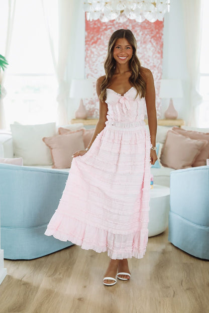 Lili Top and Maxi Skirt Set by Amy Jane London - Pink