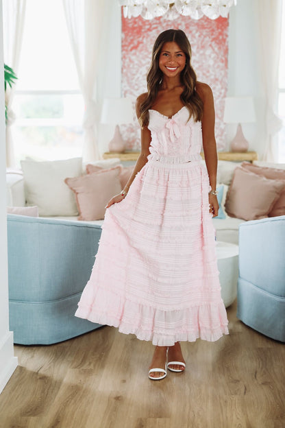 Lili Top and Maxi Skirt Set by Amy Jane London - Pink