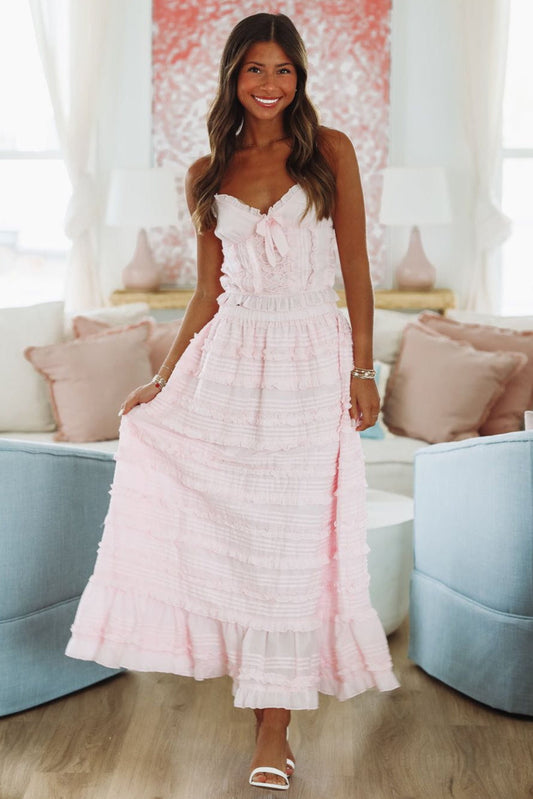 Lili Top and Maxi Skirt Set by Amy Jane London - Pink
