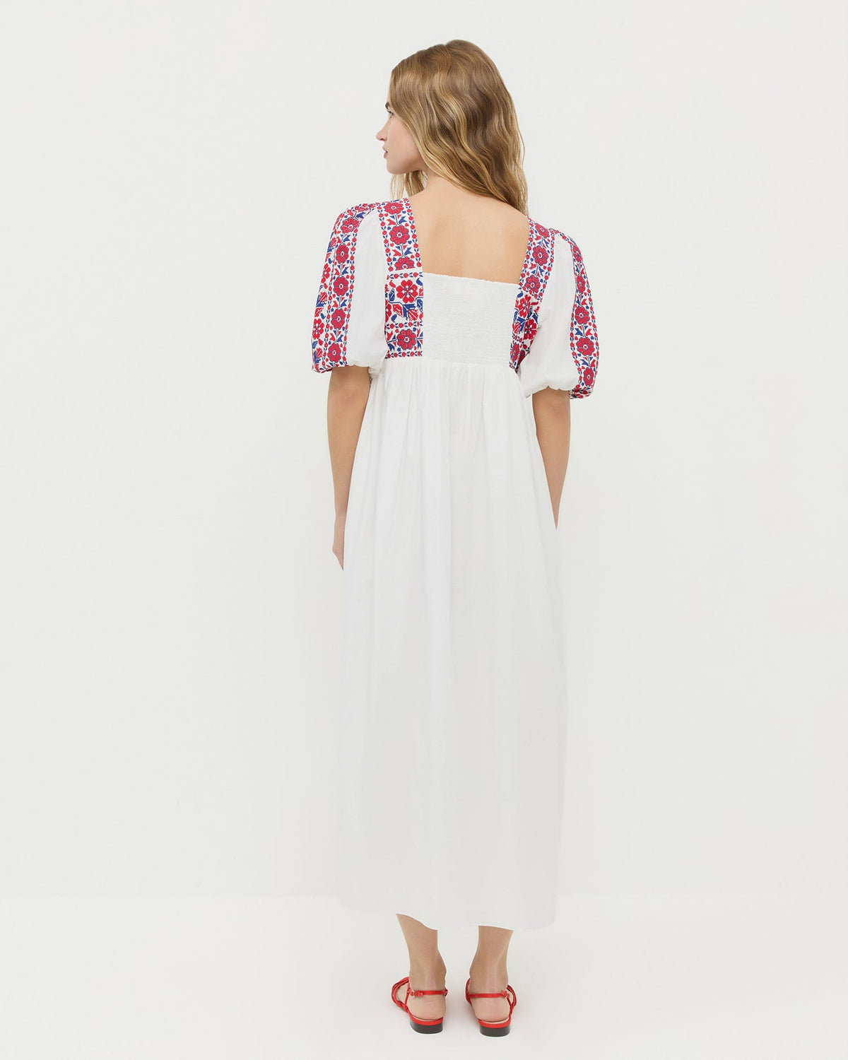Lotus Embroidered Dress